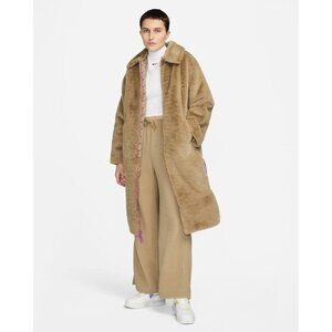 Nike special edition faux faur long coat jacket sherpa
